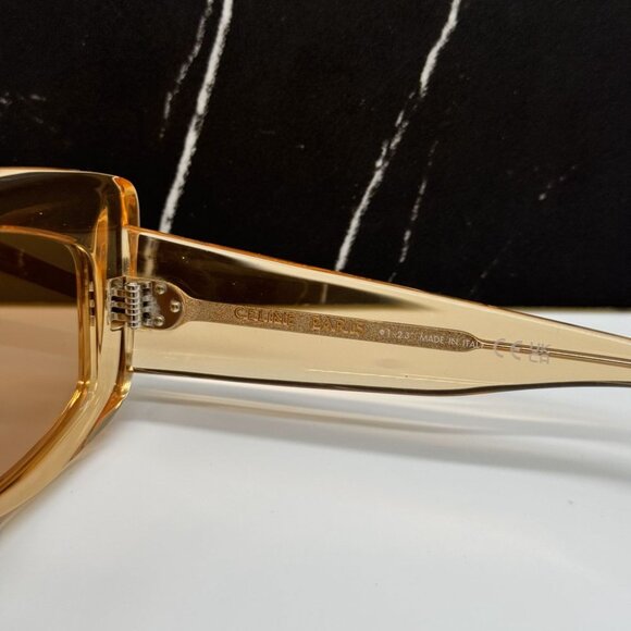 NEW CL40277F 42J CELINE SUNGLASSES ORANGE BROWN WOMEN EYEWEAR CELINE - Picture 12 of 13